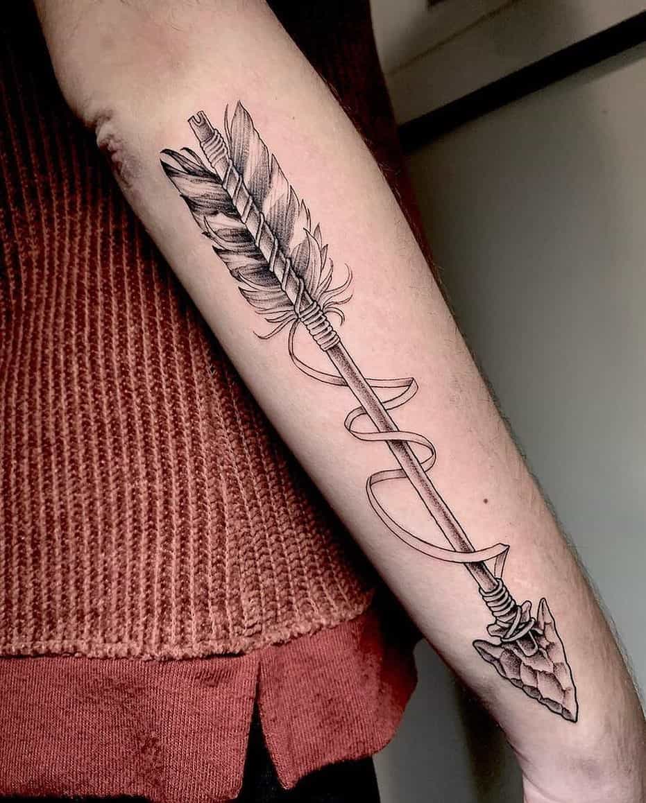 Simple Arrow Tattoo Designs Over Arm