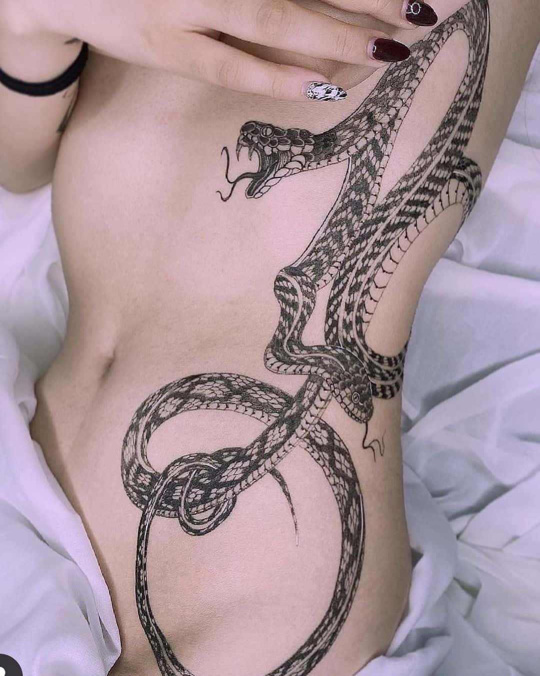 Snake side tattoo 3