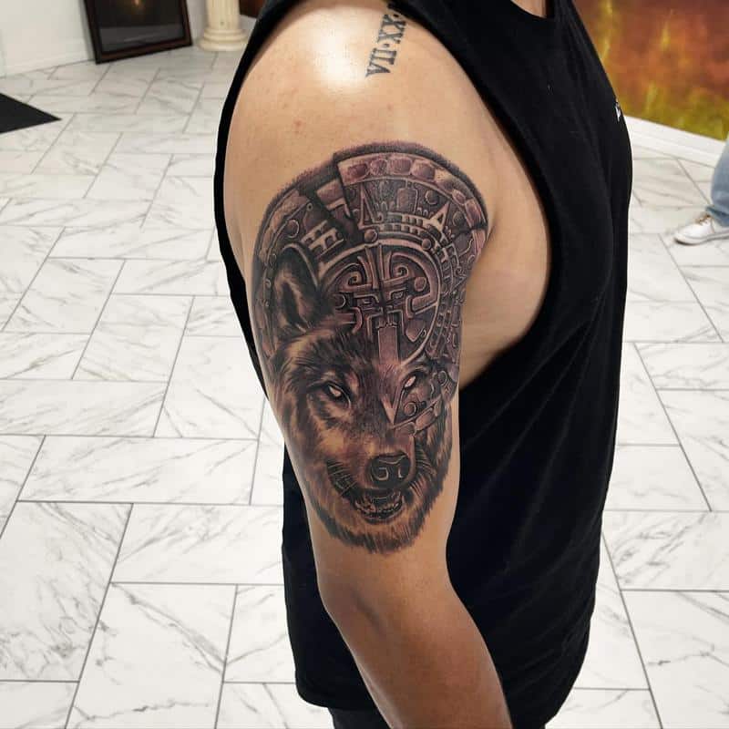 Aztec Bicep Tattoo 1