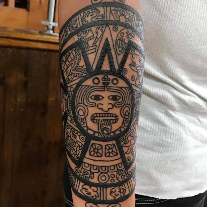 Aztec Calendar Tattoo 1