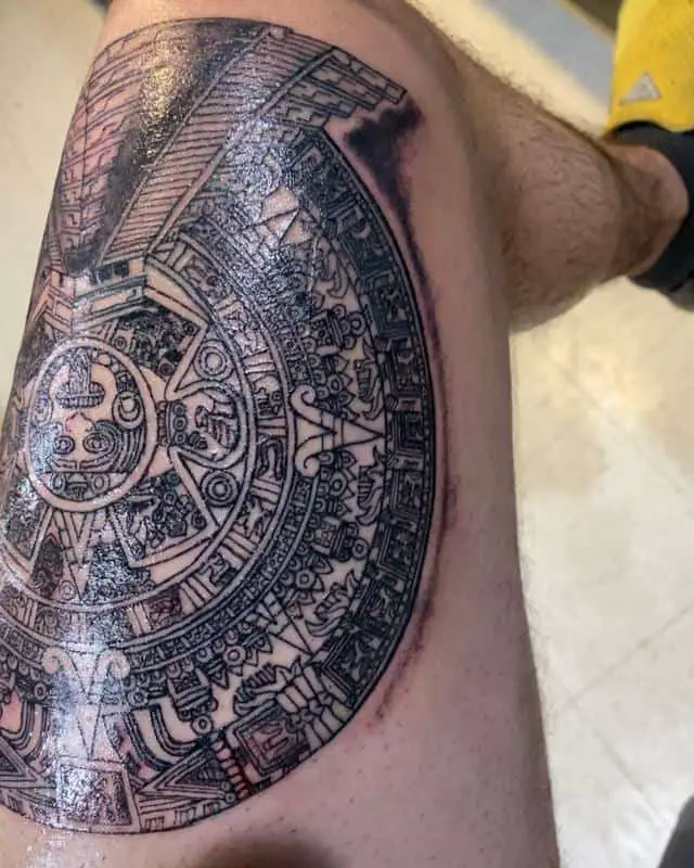 Aztec Calendar Tattoo 2