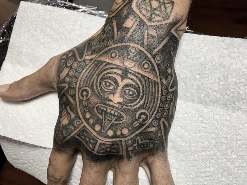 Aztec Calendar Tattoo 3