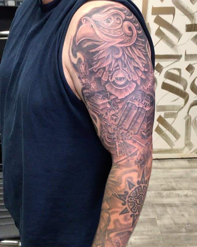 Aztec Eagle Tattoo 2
