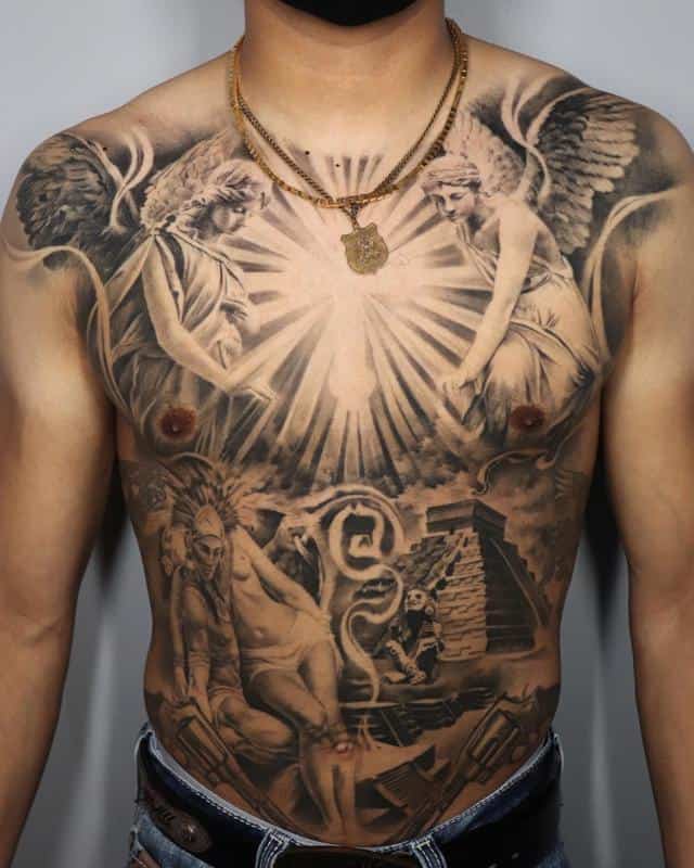 Aztec Geometrical Shapes Tattoo 2