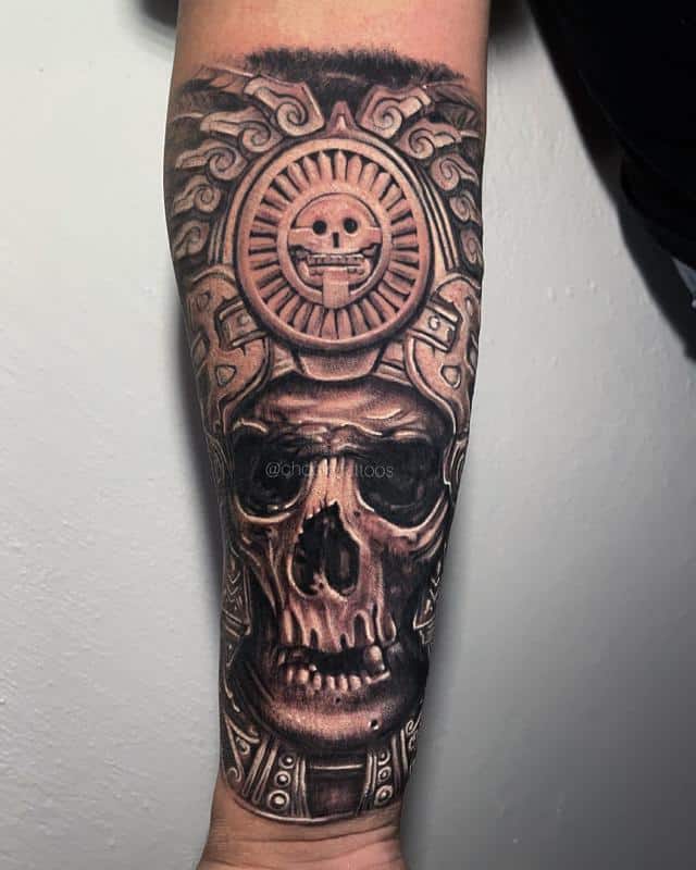 Aztec Skull Tattoo 2