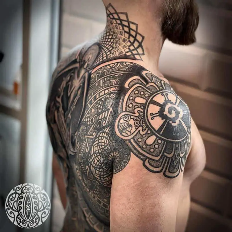 Aztec Tattoos On Back 1