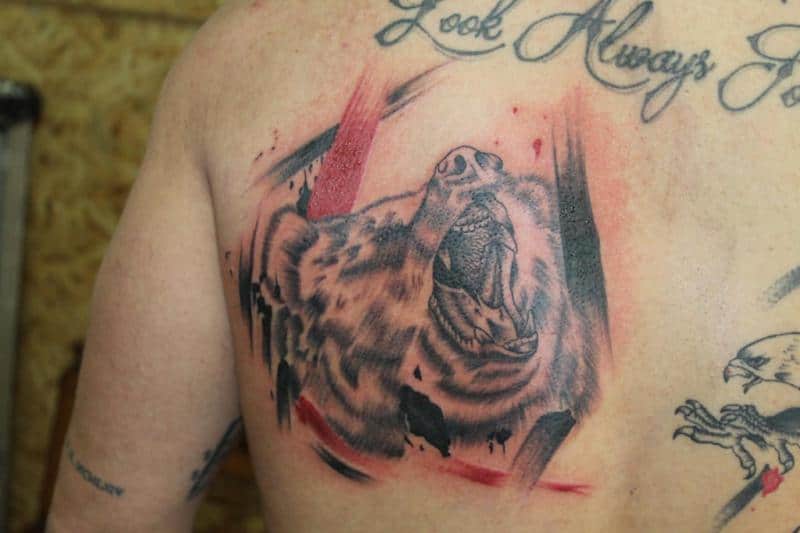 Bear Back Tattoo 2