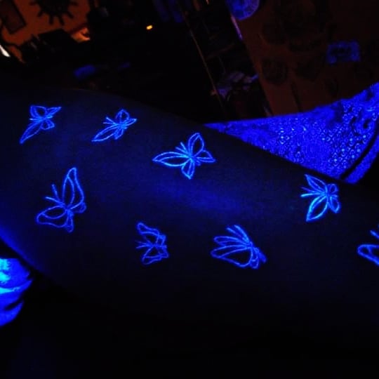Butterfly Glow In The Dark Tattoo 3