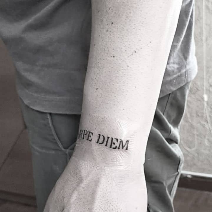 Carpe Diem Wrist Tattoo 1