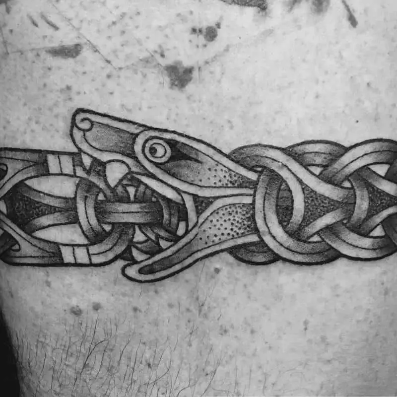 Celtic ouroboros tattoo 2