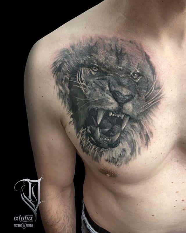 Cover up chest tattoo 5