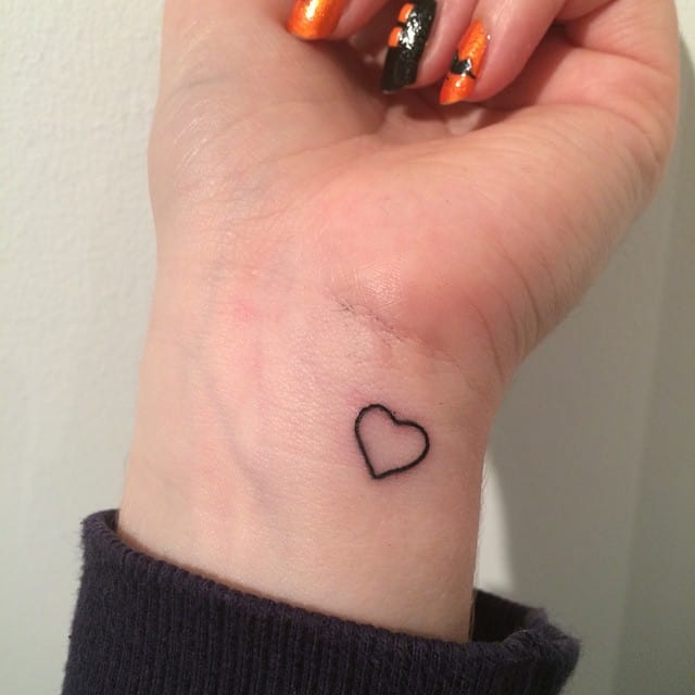 Heart Wrist Tattoo 2