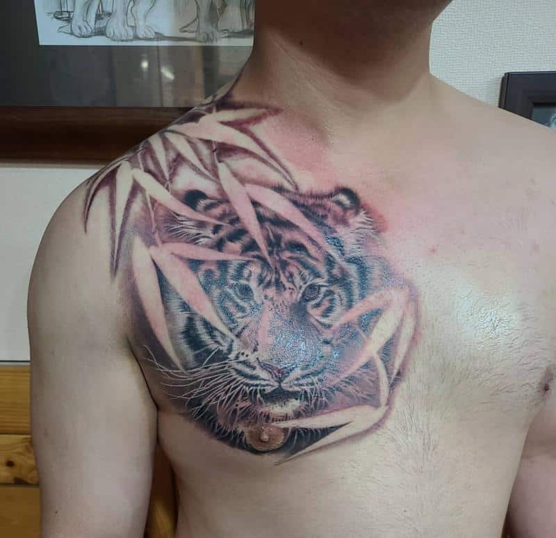 Japanese chest tattoo 2