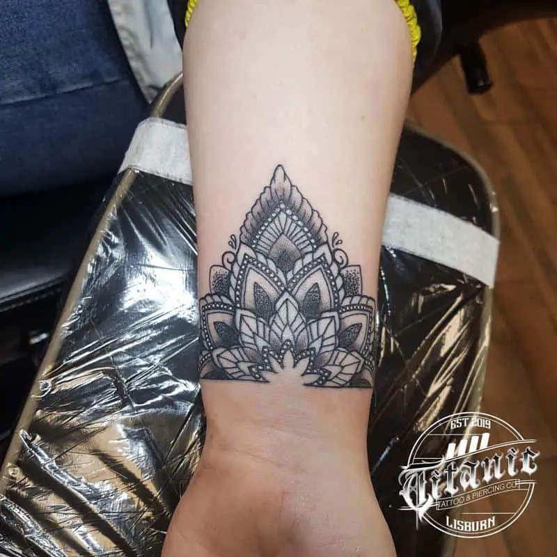 Mandala Wrist Tattoo 2