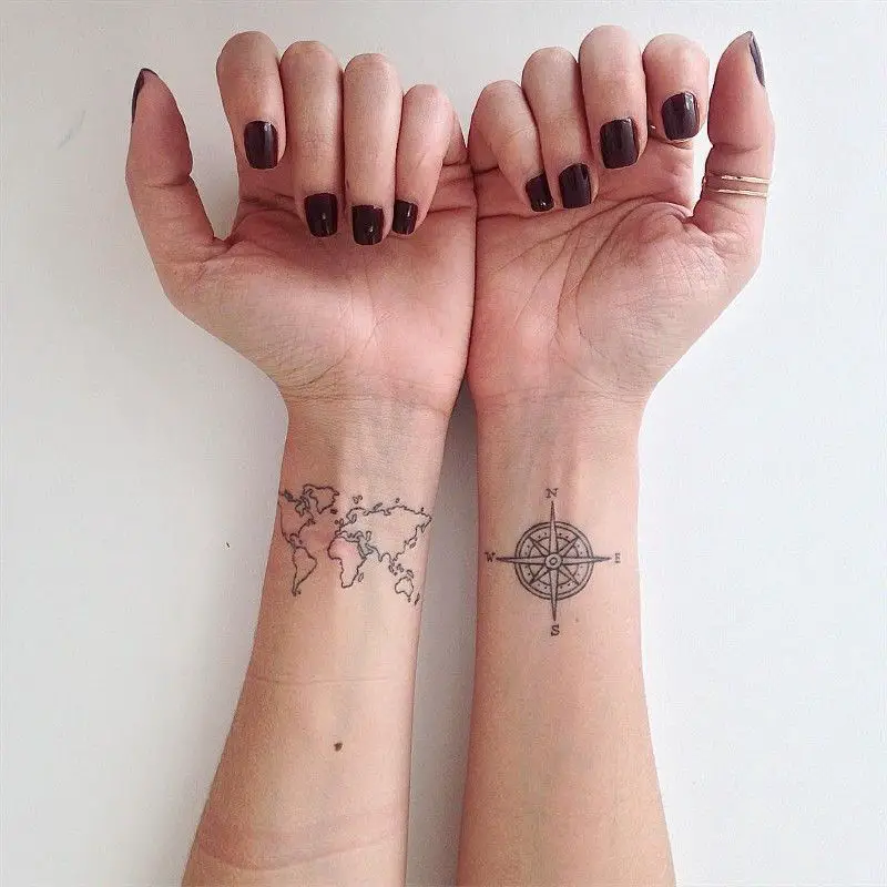 Maps Tattoo On The Wrist 2