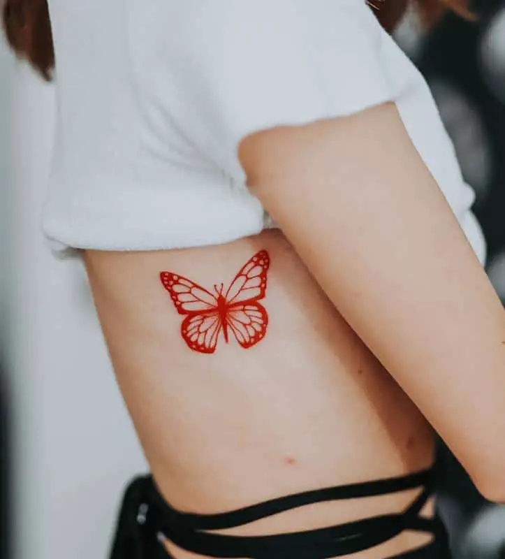 Red Butterfly Tattoo 4