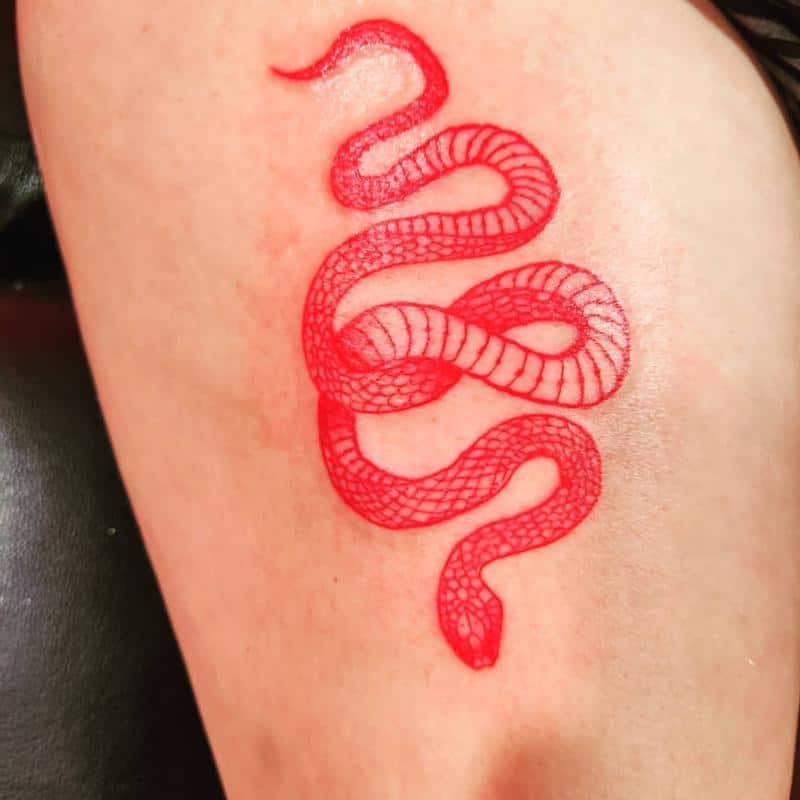 Red Snake Tattoo 3