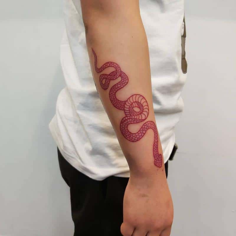 Red Snake Tattoo 7