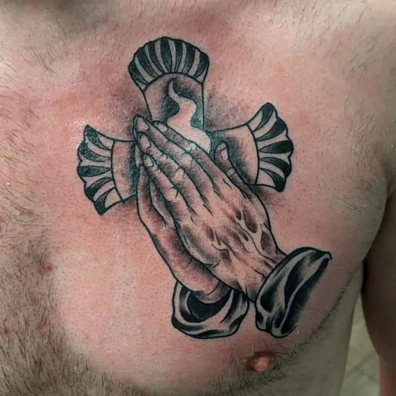 Religious chest tattoo 2