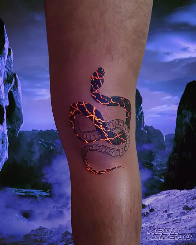 Snake Glow In The Dark Tattoo 1