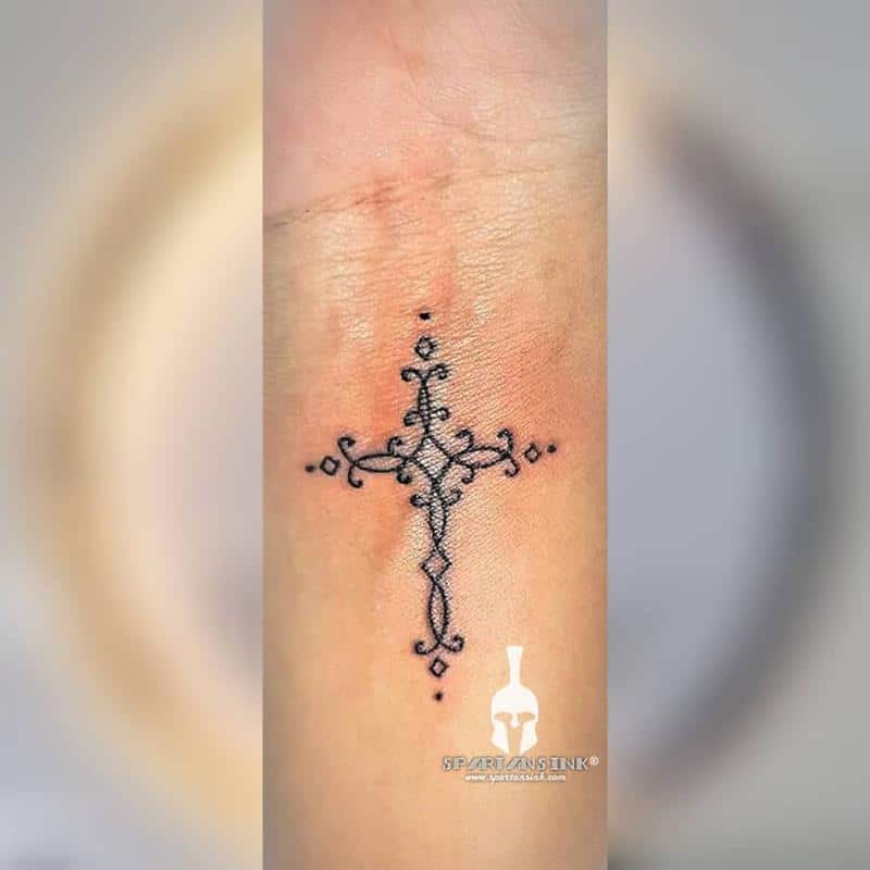 Wrist Tattoo Cross 3