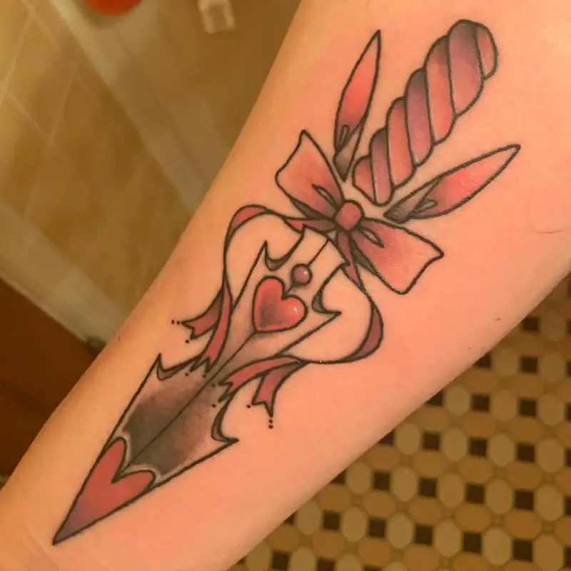 Bunny Dagger Tattoo 1