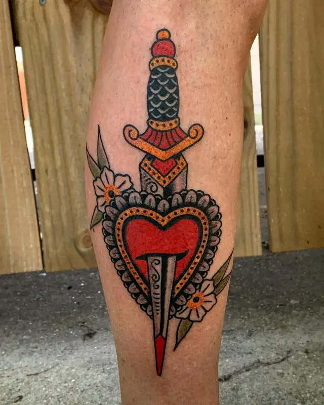 Dagger Tattoo That Show Courage and Bravery 2