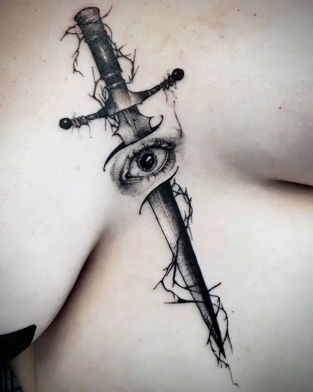 Eye And Dagger Tattoo 3