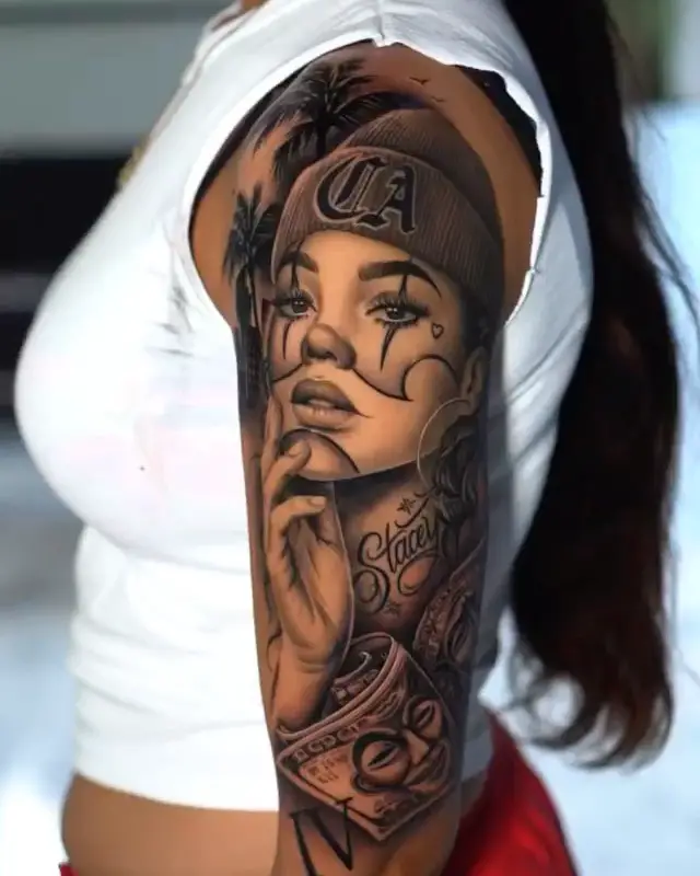 Girl Tattoo Sleeve 2