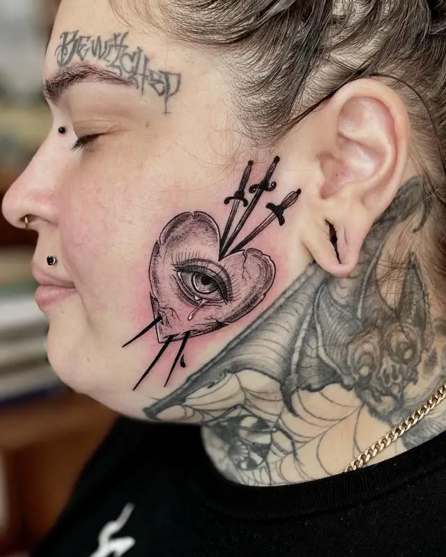 Heart And Dagger Tattoo 1