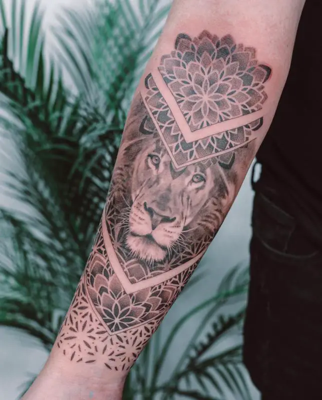 Lion Tattoo That Show Courage and Bravery 5