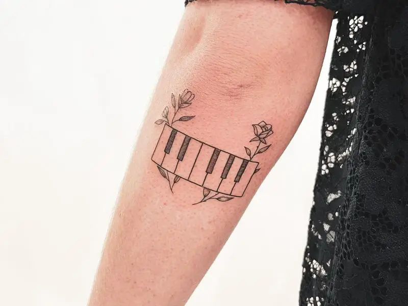 Piano Tattoo Design 5