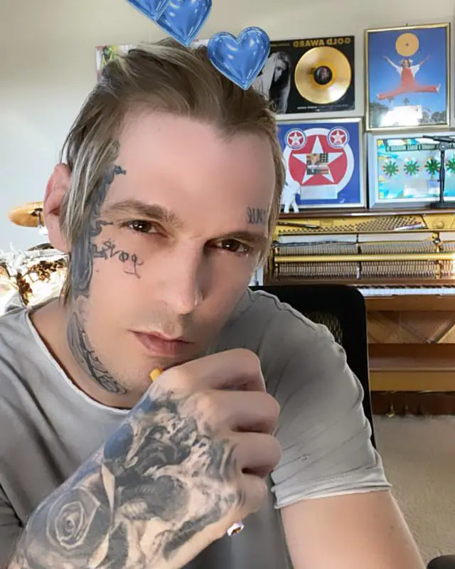 Aaron Carter Face Tattoo