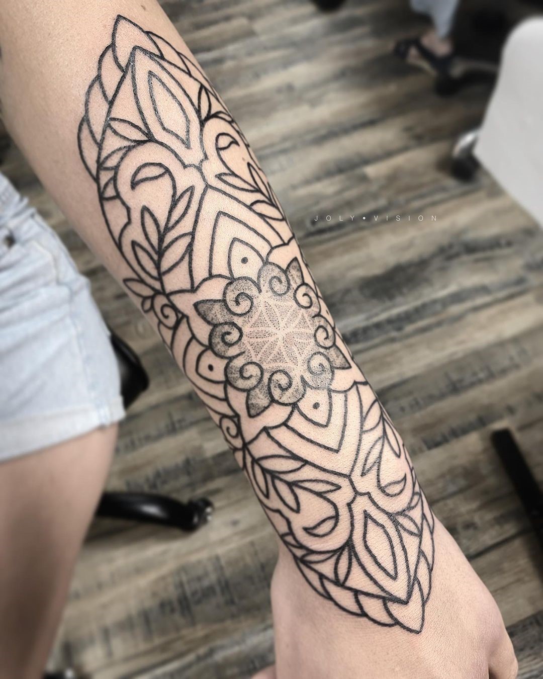 Arm Tattoo Flower Of Life Idea 