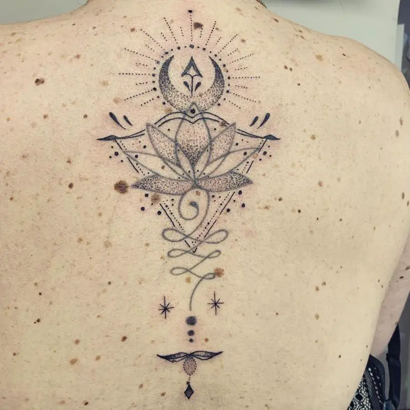 Back Sagittarius Tattoo 1