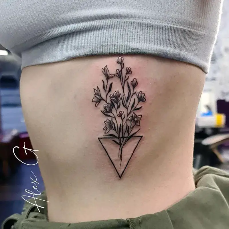 Botanical Triangle Tattoo 5