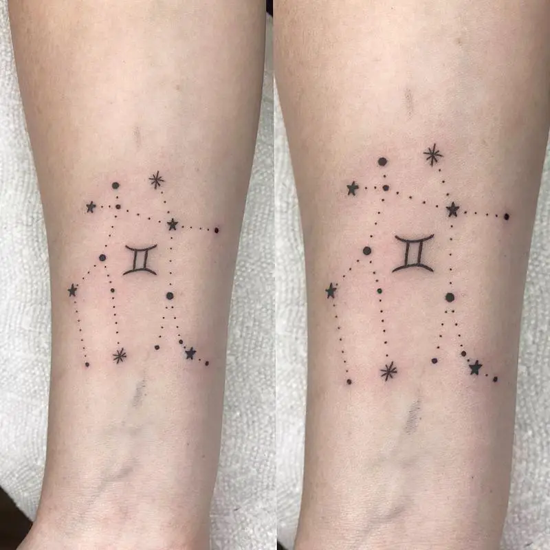 Constellation Gemini Tattoo 3