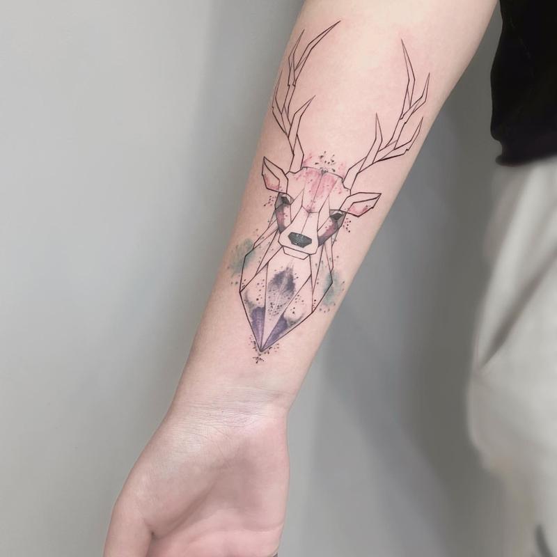 Deer Gemini Tattoo 3