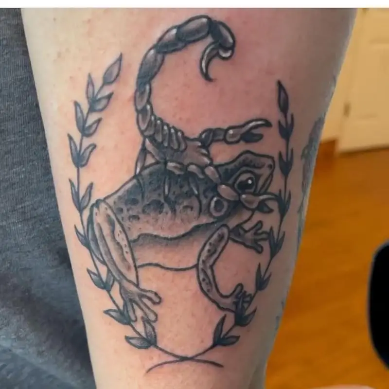 Frog And Scorpion Tattoo 1