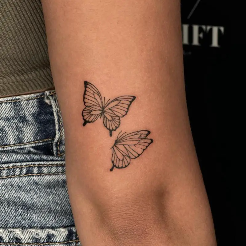 Gemini Butterfly Tattoo 2