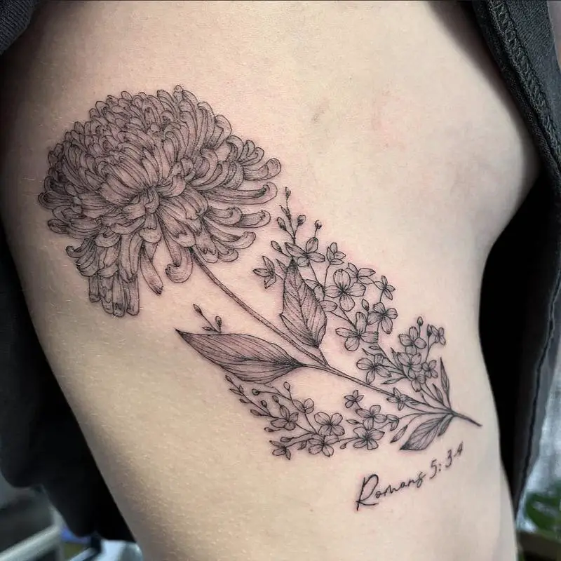 Illustrative Chrysanthemum Tattoos 2