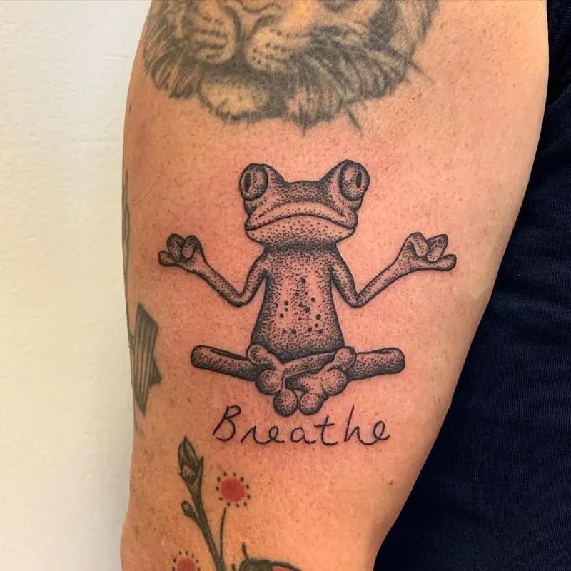 Meditation Frog Tattoo