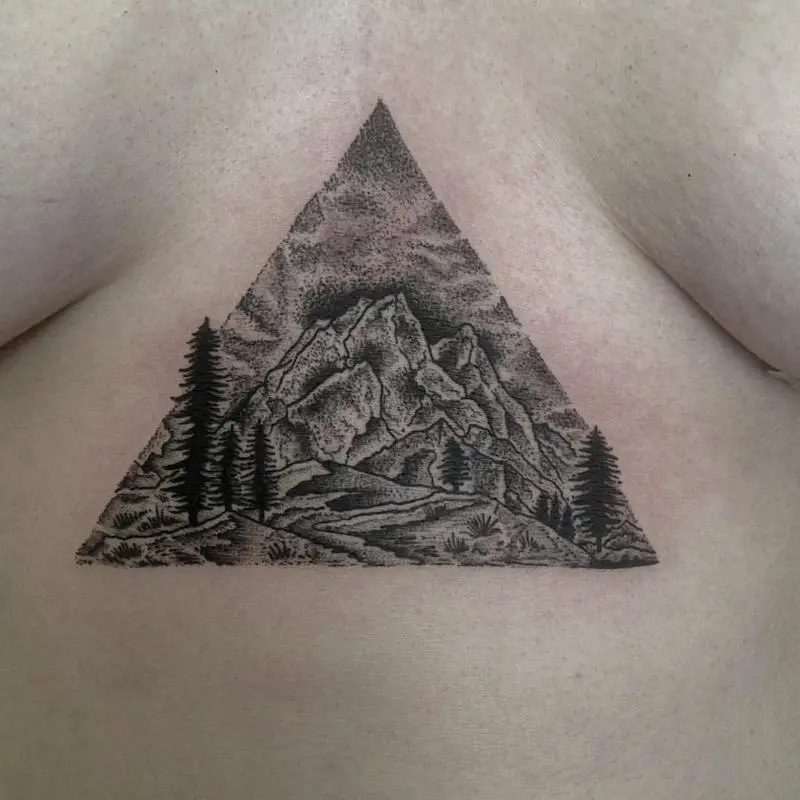 Mountain Triangle Tattoo 2