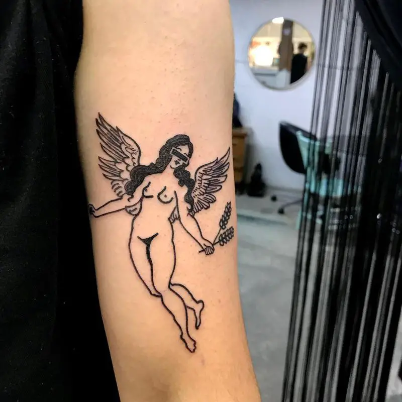 Naked Woman Virgo Tattoo 2