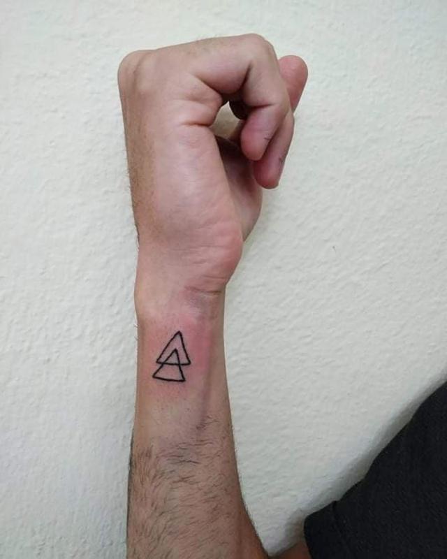 Overlapping Triangle Tattoo 4