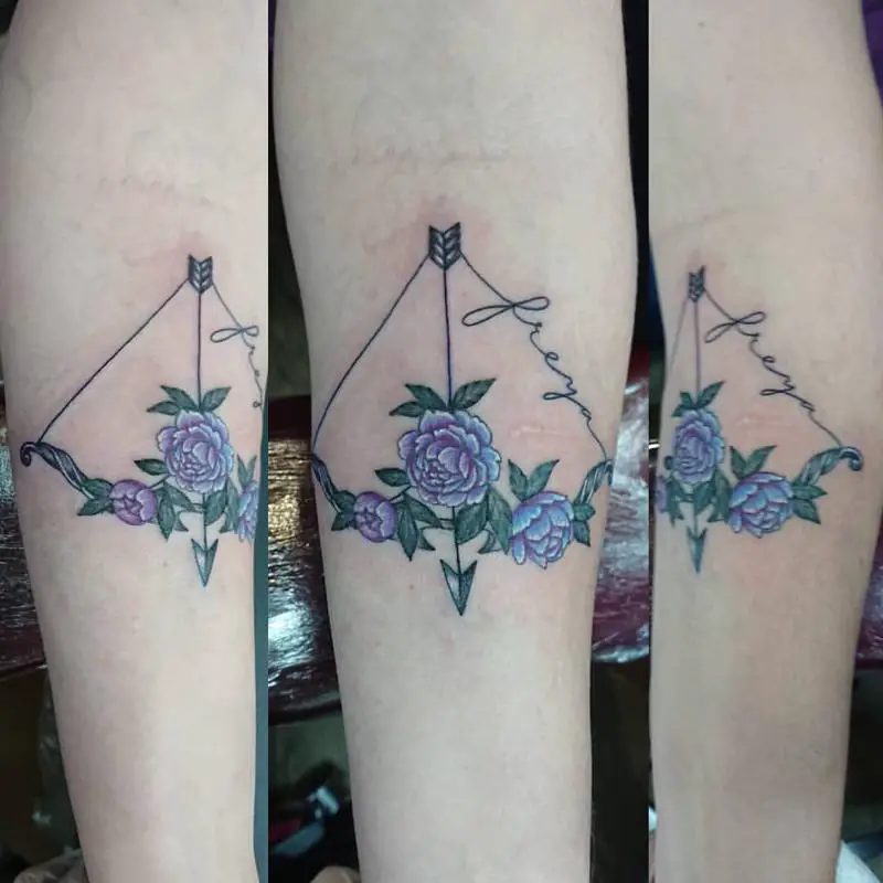 Sagittarius Flower Tattoos 1