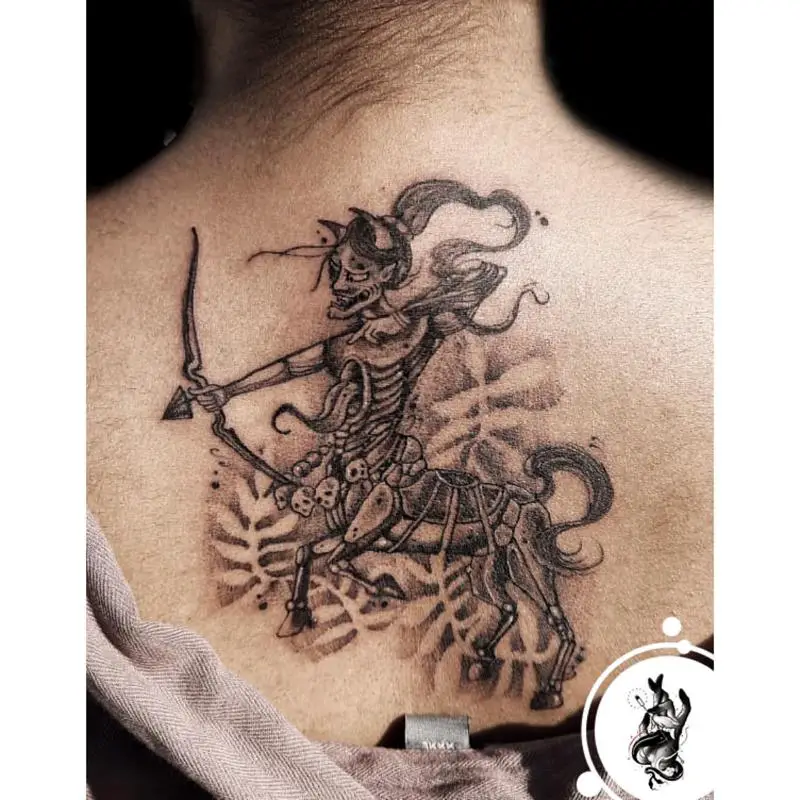 Sagittarius Skull Tattoo 2