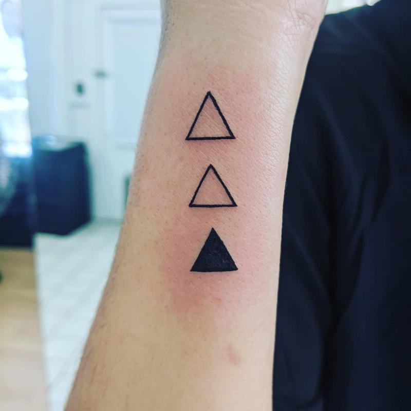 Several Triangles Tattoo 3
