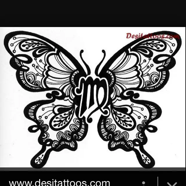 Virgo Butterfly Tattoos 2