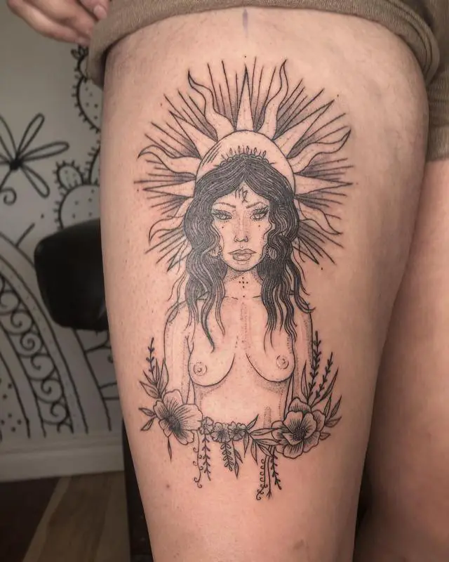 Virgo Tattoo With Lady Contour 1